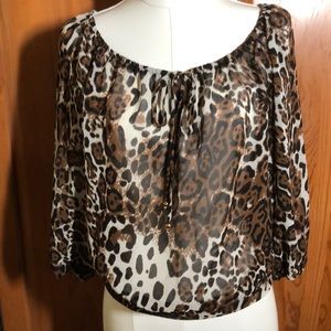 EUC HEARTSOUL ANIMAL PRINT TOP SZ M!!!